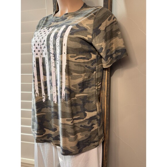 Heimish U.S.A. Camouflage T-shirt With White Flag 2XL - Picture 4 of 7